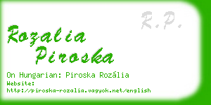 rozalia piroska business card